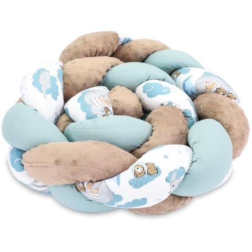 Coussin Câlin Coussin Décoration Enfant 200 Cm - Coton Tressé Minky Dragon Kaki