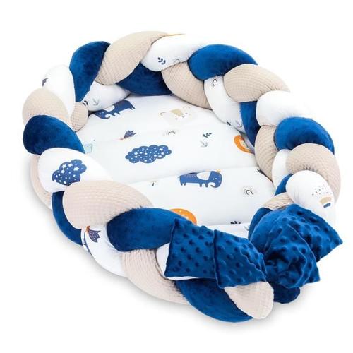 Nid De Bébé Totsy Baby - Double Face - 45x75 Cm - Bleu Marine