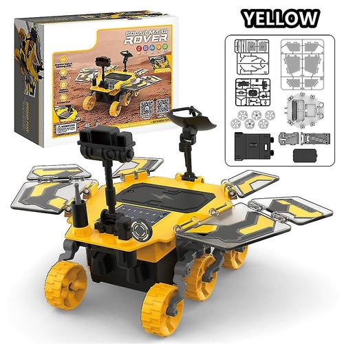 Kids Science Solar Mars Rover Model Kit, Stem Educational Diy Solaire/Batterie Aliment¿¿ Jouet Exp¿¿Rience Ensemble Pour Gar?Ons Et Filles, Cadeau Id¿¿Al Jaune