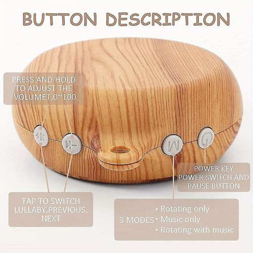 T¿¿l¿¿phone musical pour b¿¿b¿¿ avec crochet pivotant, moteur mobile pour berceau pour tout-petit, bo?te ¿¿ musique pour nouveau-n¿¿ (3 modes), moteur mobile pour tout-petit (35 berceuses)