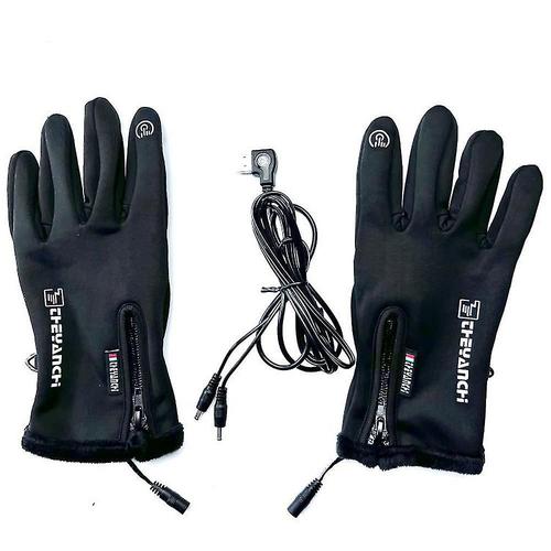 Gants Chauffants ¿¿Lectriques Usb, Mitaines Chauffantes D'hiver, Antid¿¿Rapants Pour ¿¿Cran Tactile, Gants De Cyclisme Pour V¿¿Lo, Contr?Le De La Temp¿¿Rature, Noirs