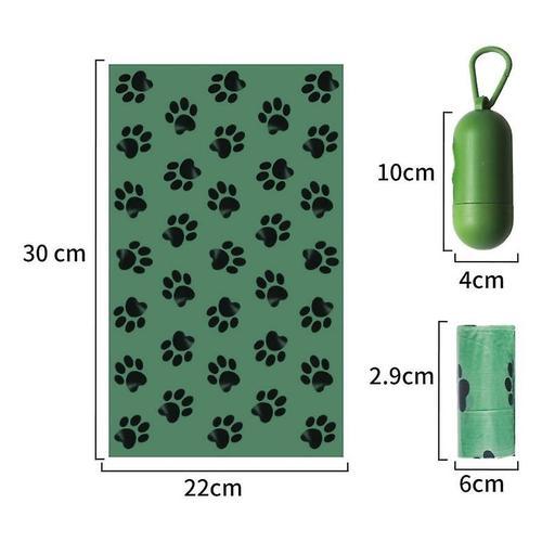 Sacs De Merde De Chien Biod¿¿Gradables, 2 Pi¿¿Ces, Sacs De D¿¿Chets De Merde De Chien, Rouleau De Recharge Comprenant 1 Distributeur R¿¿Glable, 24 Rouleaux-2 Bo?Tes