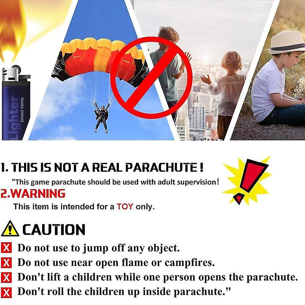 Jouets de parachute, parachute en range de 6,56 pieds avec... - 3