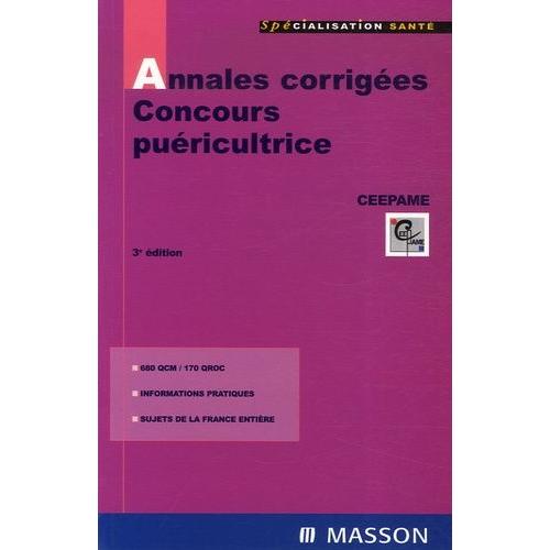 Annales Corrigées Concours Puéricultrice - Qcm Et Qroc