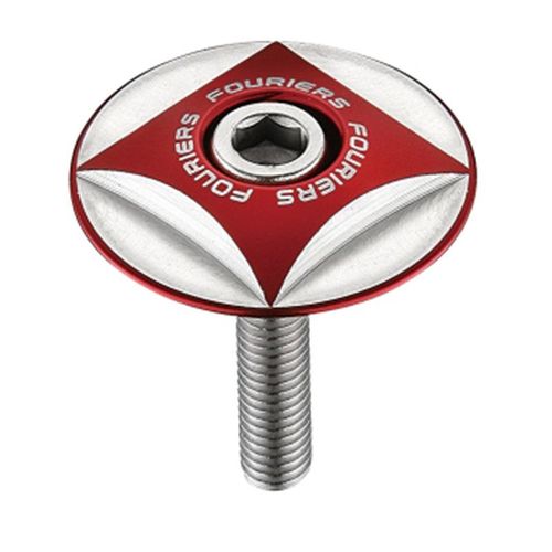 1pc Fouriers Cnc Bike Bicycle Stem Top Cap With Screw Poker Logo For 28.6mm 1 1/8\