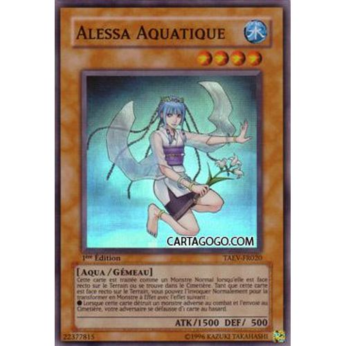 Alessa Aquatique En Francais 1 Ere Ed Taev-Fr020 Carte En Super Rare