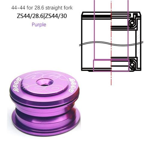 44 44 Purple Ti Vis - Neco Top Model Cup Threadless H385e For 7075 Headsets 1 1/8-1 1/2 Tapered Fixed Gear Mtb Road Bike Headset