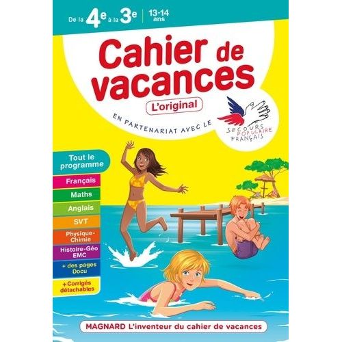 Cahier De Vacances De La 4e À La 3e