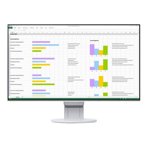 EIZO FlexScan EV2451-WT - Écran LED - 23.8" - 1920 x 1080 Full HD (1080p) - IPS - 250 cd/m² - 1000:1 - 5 ms - HDMI, DVI-D, VGA, DisplayPort - haut-parleurs - blanc