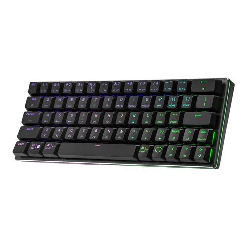 Cooler Master SK622 - Clavier - rétroéclairé - sans fil - USB, Bluetooth 4.0 - Français - commutateur : TTC Low Profile Red - gris sidéral