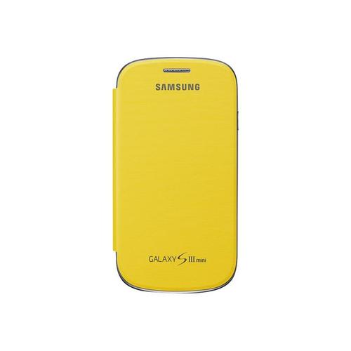 Samsung Efc-1m7f - Étui À Rabat Pour Téléphone Portable - Plastique, Synthétique - Jaune - Pour Galaxy S Iii Mini