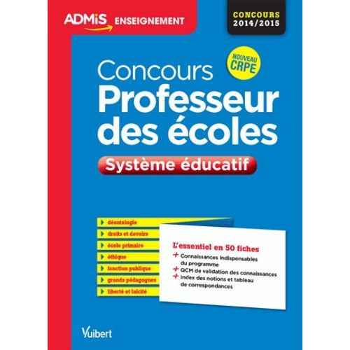 Concours Professeur Des Écoles - Système Éducatif Français, Fonctionnement De L'école Primaire - Epreuve Orale Crpe