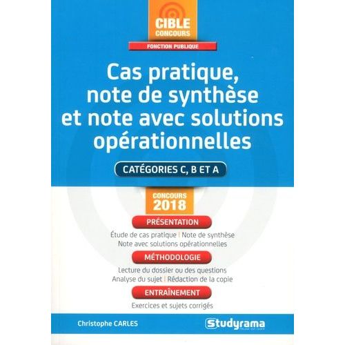Cas Pratique, Note De Synthèse Et Note Avec Solutions Opérationnellles - Concours Administratifs