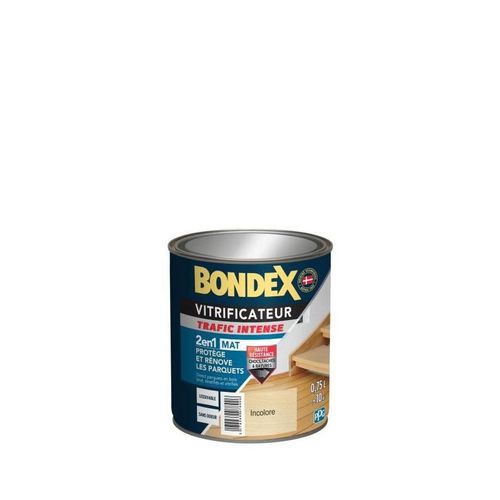 BONDEX VITRIFICATEUR MAT POUR PROTEGER ET RÉNOVER LES PARQUETS ET ESCALIERS - INCOLORE