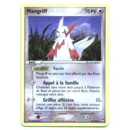 Pokemon Francaise Ex Gardiens Du Pouvoir Rare N° 25/108 Mangriff