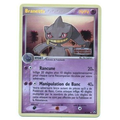 Pokemon Francaise Gardiens Du Pouvoir Holo Inv ( Titre Or ) N° 4/108 Branette