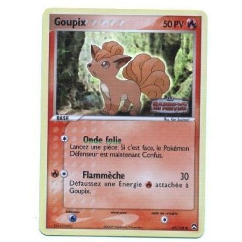 Pokemon Francaise Gardiens Du Pouvoir Holo Inv N° 69/108 Goupix