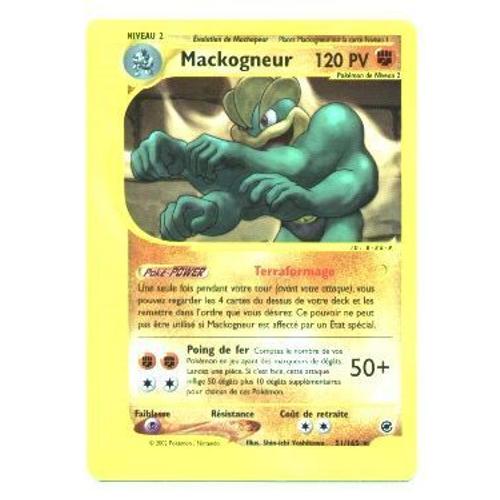 Pokemon Francaise Expedition Rare N° 51/165 Mackogneur 120 Pv