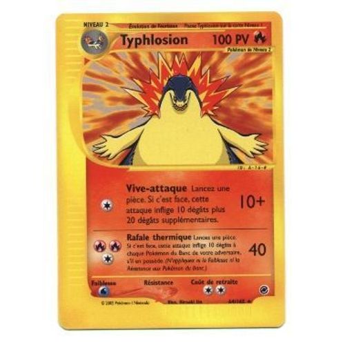 Pokemon Francaise Expedition Rare N° 64/165 Typhlosion 100 Pv