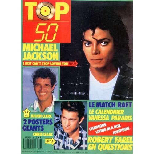 Top 50  N° 82 : Michael Jackson, Raft, Vanessa Paradis, Robert Farel, Living In A Box, Chris Rea
