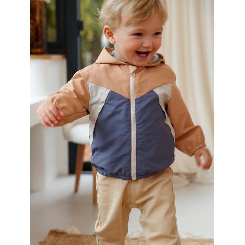 Blouson Coupe-Vent Bébé Garçon Colorblock Camel