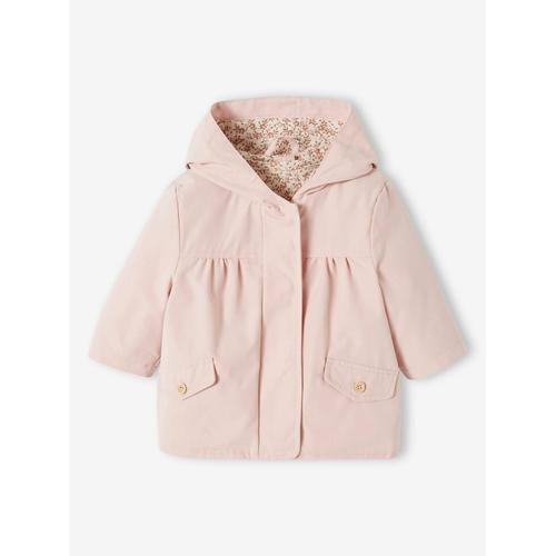 Parka 3 En 1 Bébé Avec Veste Matelassée Amovible Rose Poudré