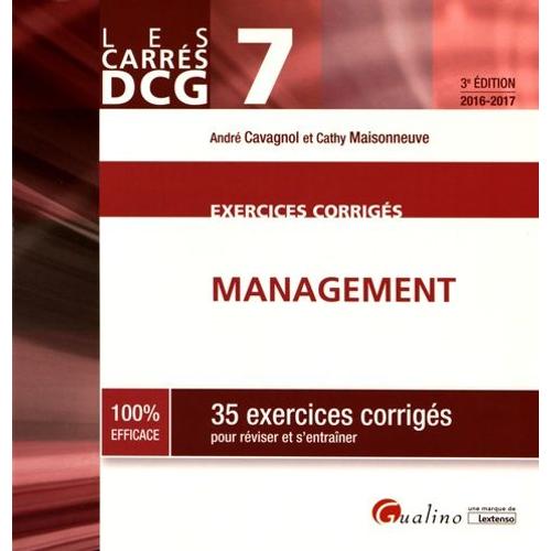 Dcg 7 Management Exercices Corrigés - 35 Exercices Corrigés Pour Réviser Et S'entraîner