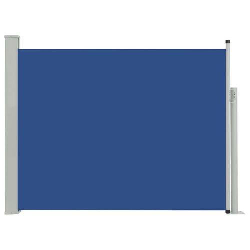 Auvent Paravent Store Brise-Vue Latéral Rétractable De Patio Jardin Terrasse Balcon Protection Visuelle Écran 140 X 500 Cm Bleu Helloshop26 02_0007251