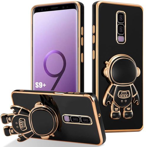 Coque Pour Samsung Galaxy S9 Plus (S9+), Protection Silicone Noir Anti-Rayures Avec Support Motif Space Man - E.F.Connection
