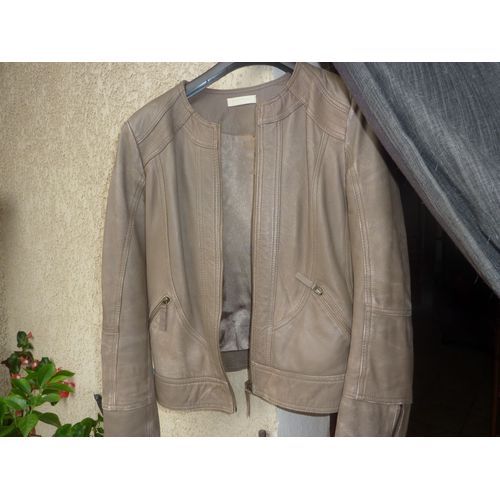 Jolie Veste Pour Femme En Cuir Véritable T.38, Doublée
