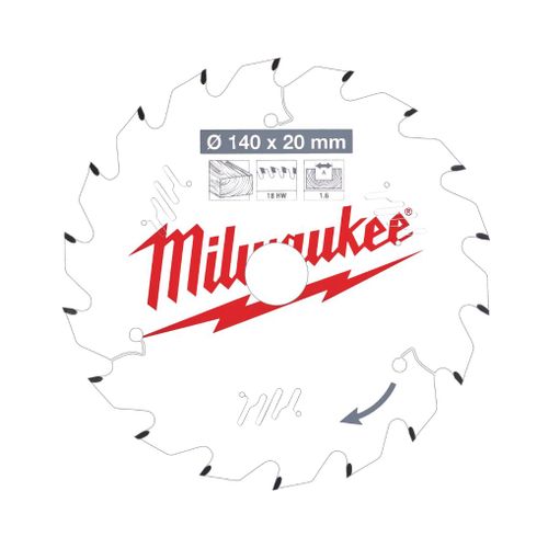 Lame scie circulaire MILWAUKEE 18 dents 1.6x140mm 4932471310