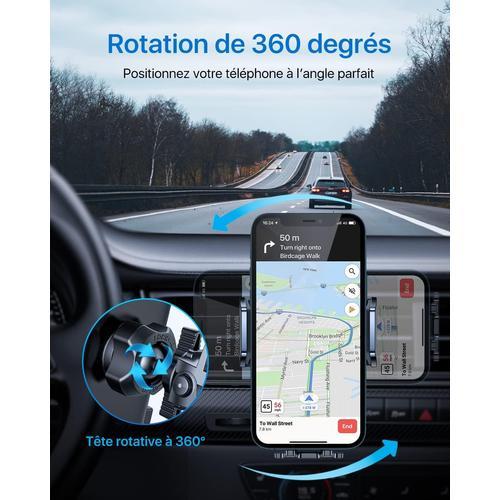 9€81 sur Support de Telephone Voiture Avec Rotation 360° Réglable Gravité  Gris - Accessoire téléphonie pour voiture - Achat & prix
