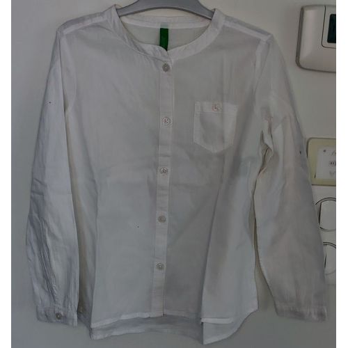 Chemise Blanche Benetton - T7 Ans