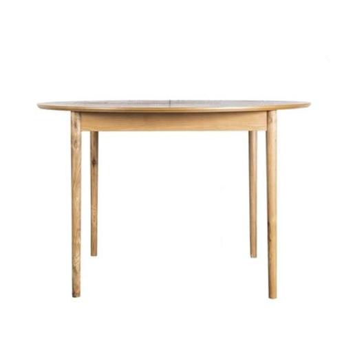 Drawer - Hogarn - Table À Manger Ronde Extensible 120-155x120cm - Marron