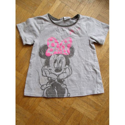 T-Shirt Disney Gris Impression Minnie 4 Ans