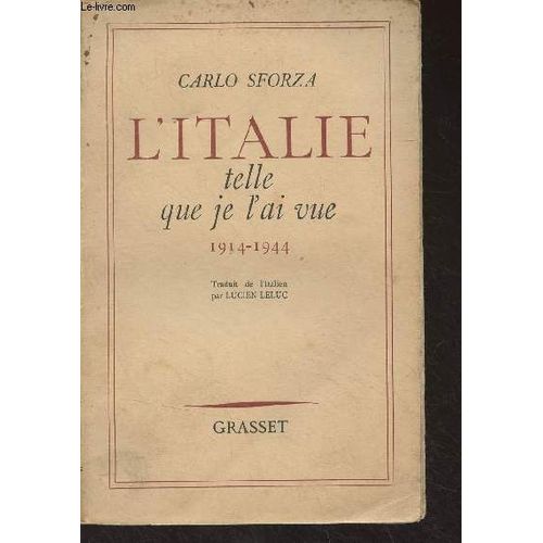 L Italie Telle Que Je L Ai Vue (1914-1944)