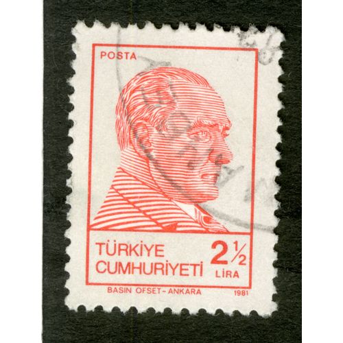 Timbre Oblitéré Turkiye Cumhuriyeti, Posta, 2 1/2 Lira, 1981