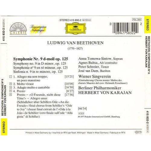 Symphonie No. 9 Staatskappelle De Dresde