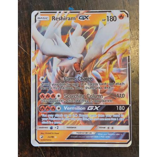 Carte Pokemon Basic Reshiram Gx 180