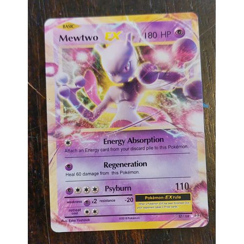 Carte Pokemon Basic Mewtwo 180 Hp