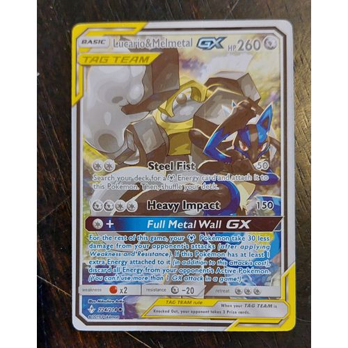 Carte Pokemon Basic Tag Team Lucario & Melmetal Gx 260
