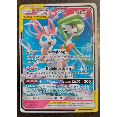 Carte Pokemon Basic Tag Team Gardevoir & Sylveon Gx 260