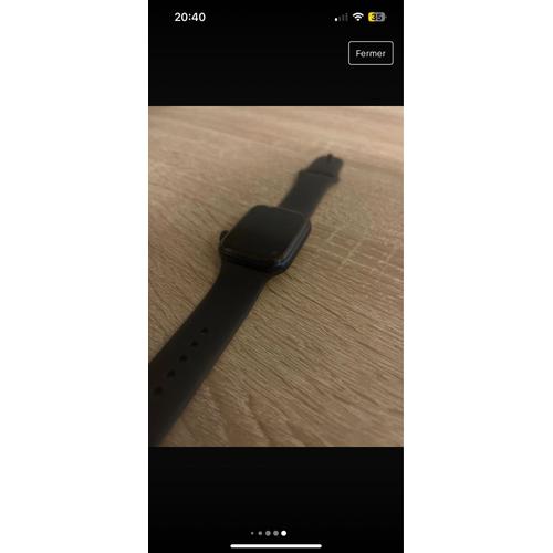 Apple Watch Nike Series 6 (Gps) - Boîtier 44 Mm Aluminium Argenté Avec Bracelet Sport Nike Mangue Bleue Noire/Brillante Taille Normal