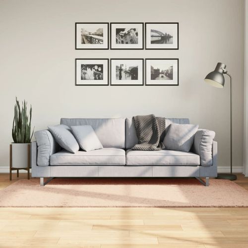 Vidaxl Tapis Huarte À Poils Courts Doux Lavable Rouge Clair 100x200 Cm