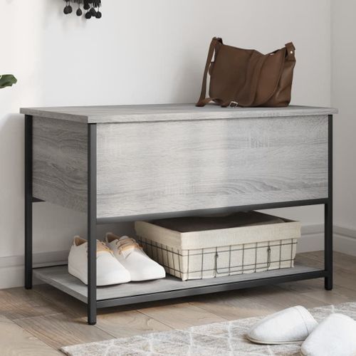 Vidaxl Banc De Rangement Sonoma Gris 70x42,5x47 Cm Bois D'ingénierie