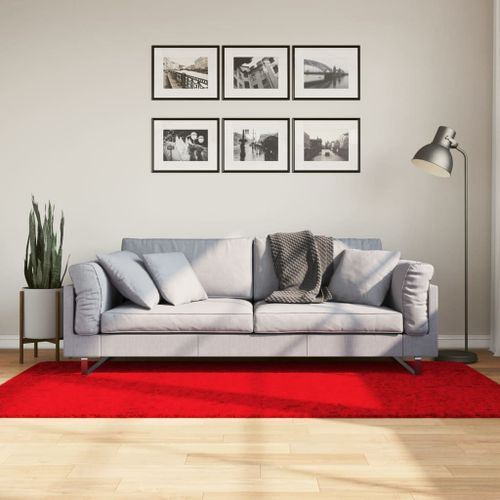 Vidaxl Tapis Huarte À Poils Courts Doux Et Lavable Rouge 100x200 Cm