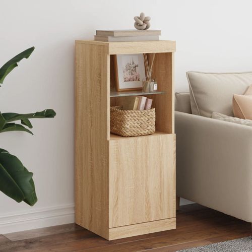 Vidaxl Buffet Avec Lumières Led Chêne Sonoma 41x37x100 Cm
