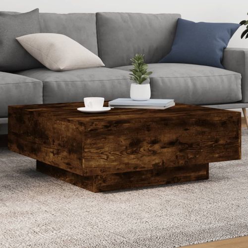 Vidaxl Table Basse Chêne Fumé 80x80x31 Cm Bois D'ingénierie