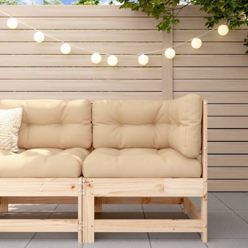 Vidaxl Canapé D'angle De Jardin Bois De Pin Massif