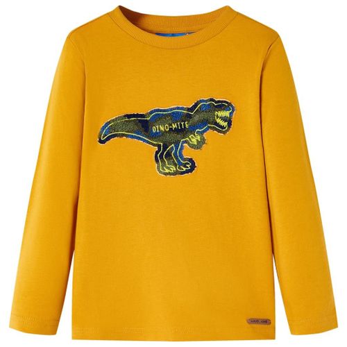 T-Shirt Enfants À Manches Longues Ocre 140